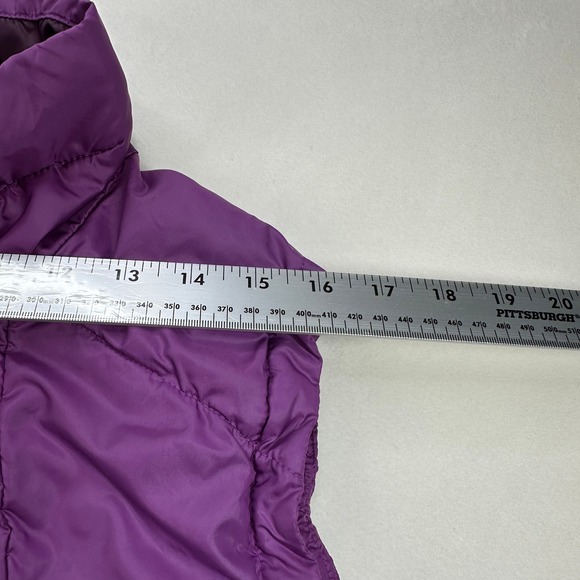 Columbia Purple Quilted Puffer Vest Full Zip Stand Collar Women's XL Warm Winter - Picture 10 of 16